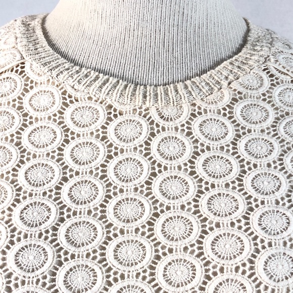 Lucky Brand Knit Top Tunic Open Back Reveals Sheer Fabric Generously Siz… - Picture 3 of 9